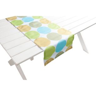 Nandine Outdoor Tafelloper groen/aqua 42x145cm 