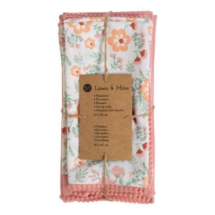 Freddie Keukenset 35x50/40x40cm roze (set of 8) 