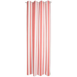 Mireille curtain coral red 140 cm x 260 cm 8 rings