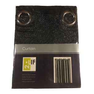 Sparkle Rideau noir 140x260cm (8 rings)