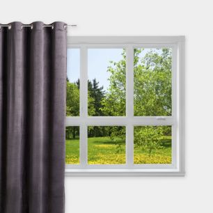Vintage Velvet Rideau noir 140x245cm 
