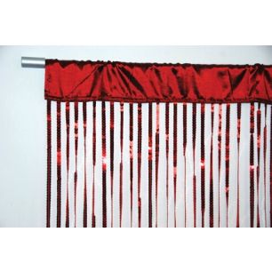 Hollywood Fadenvorhang Rot 90x250cm 