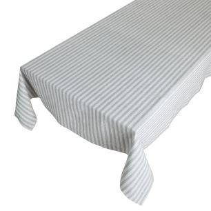 Medium Fine Stripe Tafelkleed Textiel donker grijs 140x250cm 