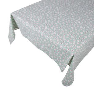 Daisy Flowers Tafelkleed Textiel groen 140x250cm 