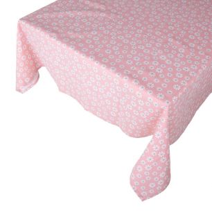 Daisy Flowers Tafelkleed Textiel roze 140x250cm 