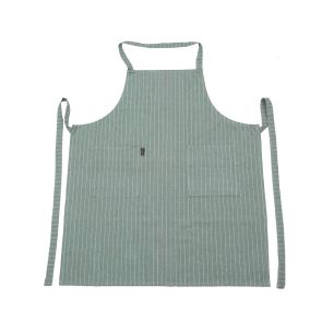 Pinstripe Green Apron blue 75x90cm 