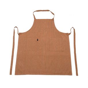 Pinstripe Cafe Apron brown 75x90cm 