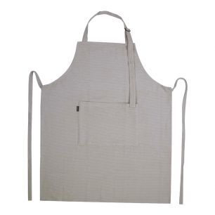 Corduroy apron beige 75x90cm