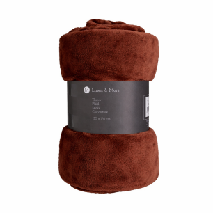 Marmaris Plaid Brown 130x170cm (rolled)