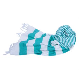  Hamam Handdoek felgroen/wit 90x180cm 