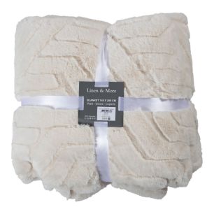 Plaid Abstracte Lijnen Off White 140x200cm