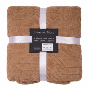 Plaid Lignes Abstraites Taupe 140x200cm