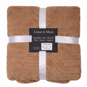 Plaid Abstracte Lijnen Taupe 140x200cm