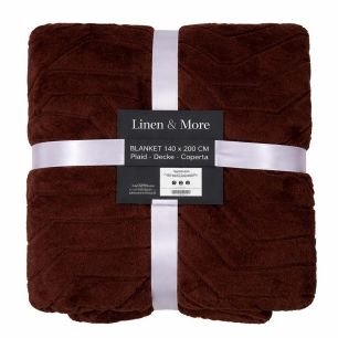 Plaid Lignes Abstraites Marron 140x200cm