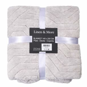 Plaid Lignes Abstraites Gris 140x200cm