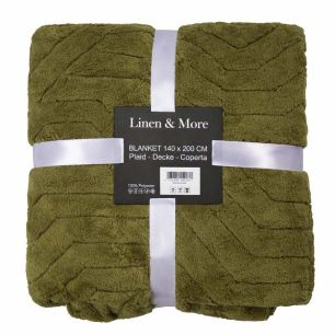 Plaid Lignes Abstraites Vert 140x200cm