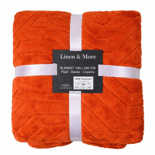 Plaid Abstracte Lijnen Oranje 140x200cm