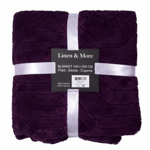 Plaid Lignes Abstraites Violet 140x200cm