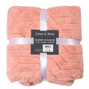 Plaid Lignes Abstraites Rose 140x200cm