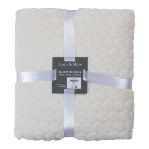 Plaid Hartjes Off White 140x200cm