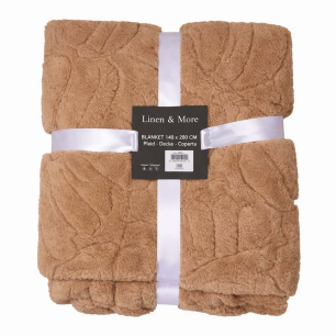 Plaid Leafs Taupe 140x200cm