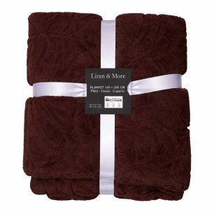 Plaid Feuilles Marron 140x200cm