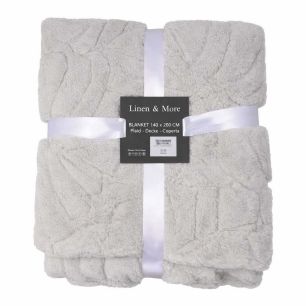 Plaid Feuilles Gris 140x200cm