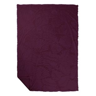 Plaid Leafs Purple 140x200cm