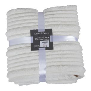 Plaid Strepen Off White 140x200cm