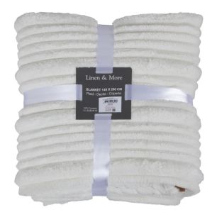 Plaid Stripes Off White 140x200cm