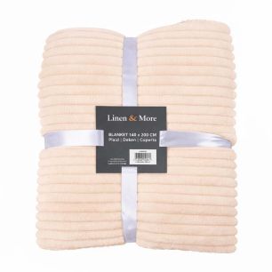 Plaid Streifen Beige 140x200cm