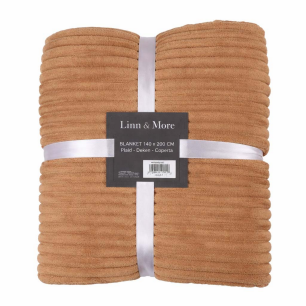 Plaid Strepen Taupe 140x200cm