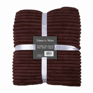 Plaid Streifen Braun 140x200cm