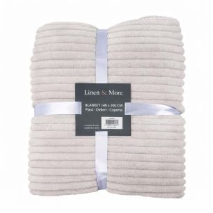 Plaid Streifen Grau 140x200cm