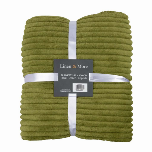 Plaid Stripes Green 140x200cm