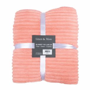 Plaid Streifen Rosa 140x200cm