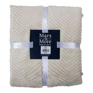 Plaid Herringbone Off White XL 200x240cm