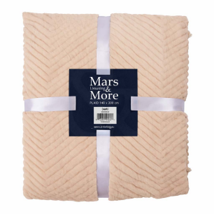 Plaid Visgraat Beige 140x200cm