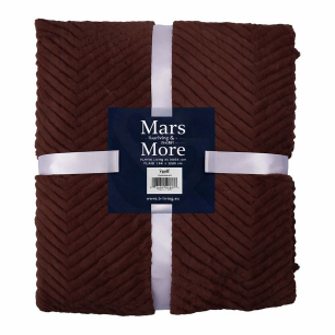 Plaid Herringbone Brown 140x200cm