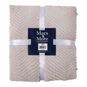 Plaid Fischgratmuster Grau 140x200cm