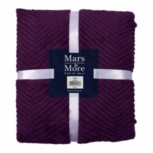 Plaid Chevrons Violet 140x200cm