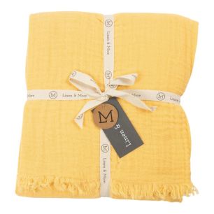 Plaid cheerio mousseline beige 130x170cm