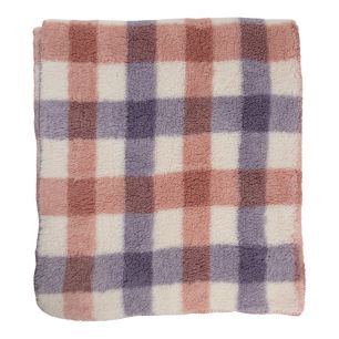 Plaid Teddy check pink 140x200cm