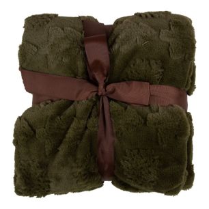 Plaid Christmas trees green 130x170cm