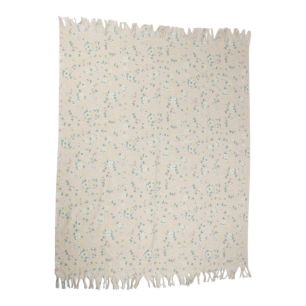 Plaid fleurs sauvages beige 150x200cm