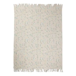 Plaid fleurs sauvages beige 150x200cm