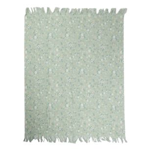 Plaid fleurs sauvages menthe 150x200cm