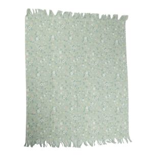 Plaid fleurs sauvages menthe 150x200cm