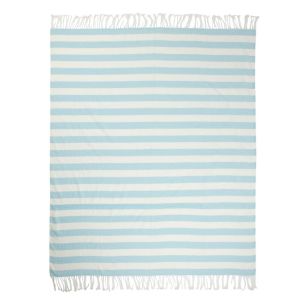 Plaid rayures bleu 150x200cm