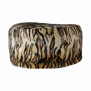 Animal velvet Tiger Pouf 55 round x 25 cm high